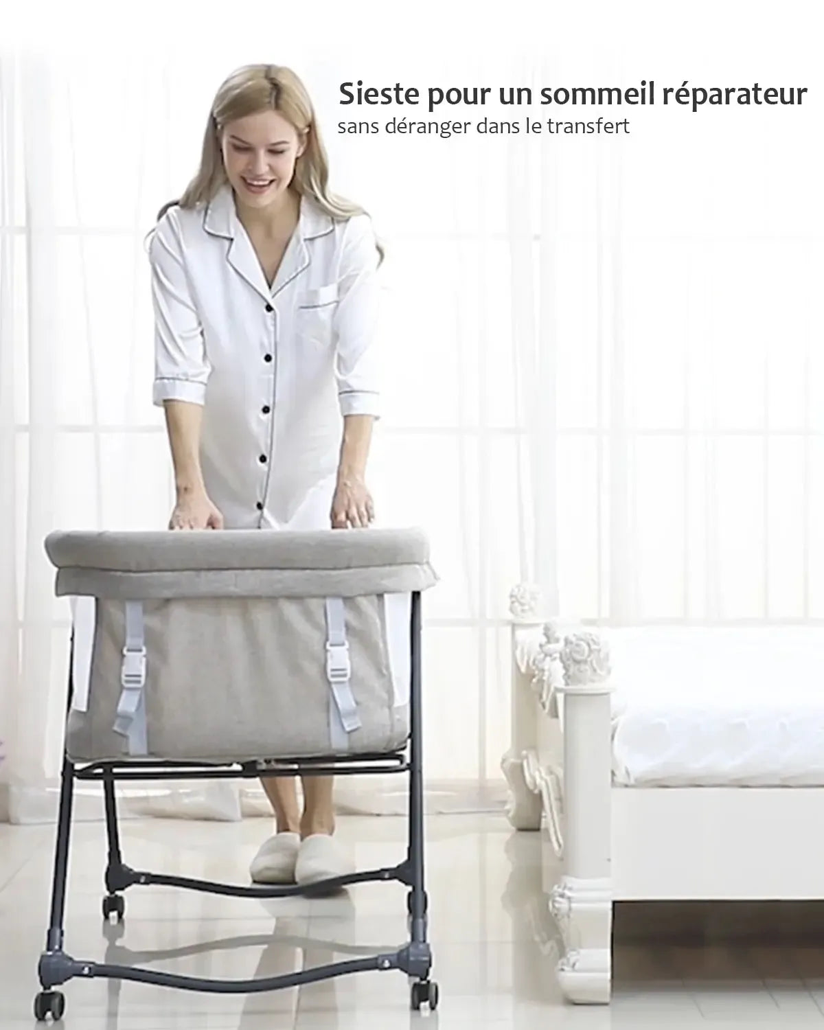 Lit cododo evolutif moustiquaire gris