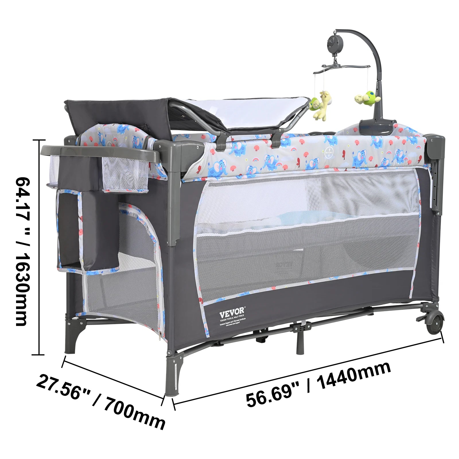 Berceau cododo éléphant multifonction - Lit cododo